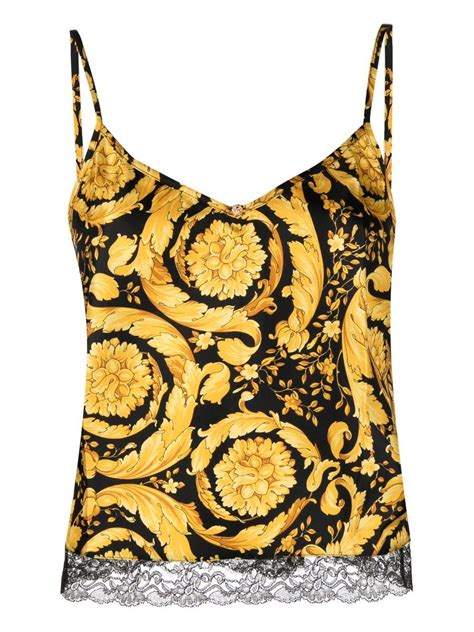 versace silk embroidery camisole